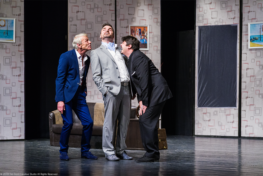 Doctorul Finache, Romain Tournel, Victor-Emmanule Chandebize - "Poche!" dupa "Puricele in ureche" de Georges Feydeau - regia Valentin Potrivitu - Teatrul "Jean Bart" Tulcea