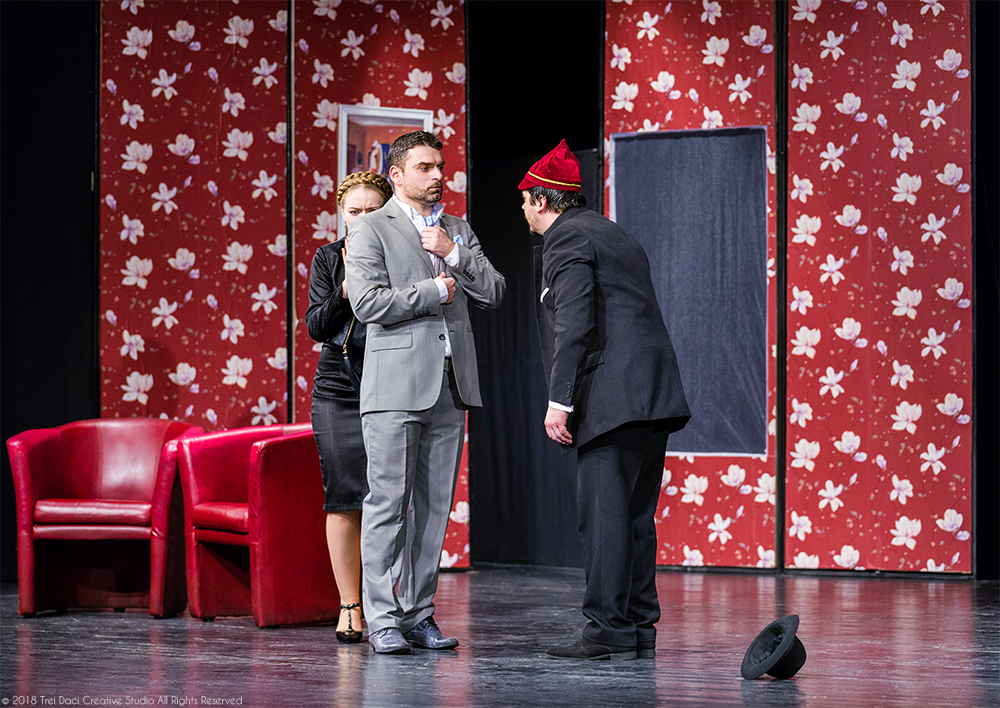 Victor-Emmanuel Chandebize, Raymonde Chandebize, Romain Tournel - "Poche!" dupa "Puricele in ureche" de Georges Feydeau - regia Valentin Potrivitu - Teatrul "Jean Bart" Tulcea